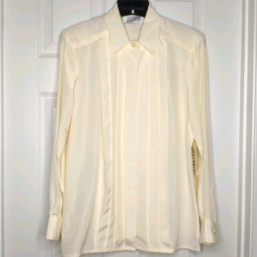 Vintage NWT Pleated Front Top